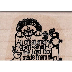 1992 Stampin' Up! ALL CREATURES GREAT AND SMALL - THE LORD GOD MADE THEM ALL